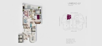 Apartamento en Brava, 1 dormitorios *