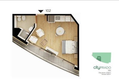 Tu Refugio en el Corazón de Prado, Modernidad y Comodidad en un Solo Lugar.

Descubre este Monoambiente en el Edificio City Prado.  
Ubicado en el  barrio de Prado, sobre la calle Agraciada, Montevideo.

Se destaca por su terraza al frente, piso con  deck de madera con parrillero propio dando una amplitud adicional. 
Cuenta con una superficie total de 58 m², esta unidad es perfecta para quienes buscan un espacio funcional y acogedor, ideal para disfrutar de la vida urbana sin renunciar a la tranquilidad.

Al ingresar, te recibirán un luminoso living comedor con pisos de madera.
Cocina integrada con muebles sobre y bajo mesada , diseñados para maximizar el espacio y la comodidad. Se entrega con anafe, horno y campana eléctrica.
Terraza lavadero.
Baño.
Pre- instalación de aire acondicionado.
Portero eléctrico con cámara y control de acceso.  
Cada rincón ha sido pensado para ofrecerte un ambiente cálido y moderno.

Este edificio cuenta con amenities : 
- Sala de  Cowork.
- Parrillero techado. 
- Terraza panorámica.
- Loundry.
 
Todo lo que necesitas para vivir con comodidad y seguridad.

El  Edificio cuenta con garages, no incluidos en el precio de venta.
Gastos de ocupación 4%.
Finalización del Proyecto Diciembre 2025.

BINTANG Propiedades.