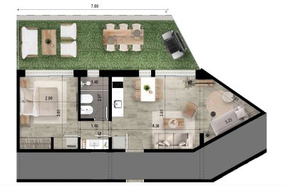 Venta apartamento 1 dormitorio y medio Playa Mansa