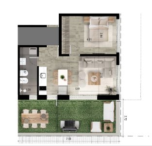 Venta apartamento 1 dormitorio Playa mansa