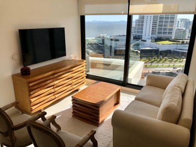 Apartamento en Punta del Este, muy bien equipado en torre full amenities