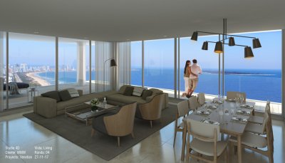 departamento de alto nivel  frente a palya mansa  venta punta del este