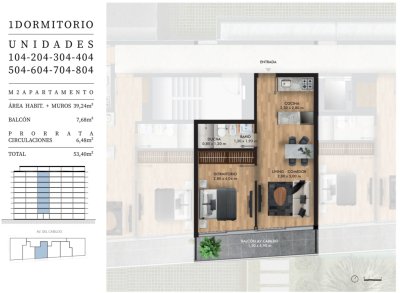 Apartamento en pozo en Av.Roosevelt