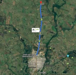 Sobre Ruta 39, a 8 km de San Carlos