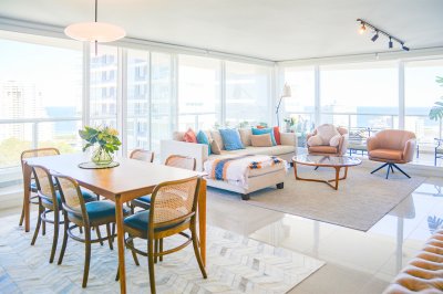 Departamento con linda vista a pasos de Playa Brava