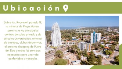 Se vende apto en de 2 dormitorio en edifico Otto Dos,Mansa.Punta del Este