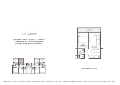 Depratamento de 1 dormitorio en Mansa, Punta del Este