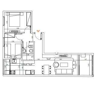 Apartamento en Venta de 2 dormitorios en zona Barrio Sur