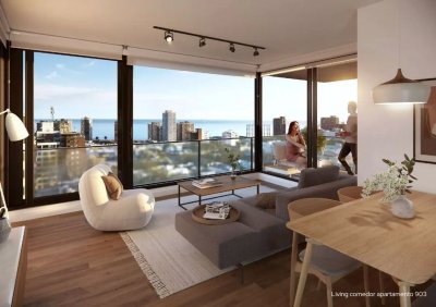 Venta Apartamento de 1 Dormitorio con gran terraza al frente Barrio Sur - Montevideo