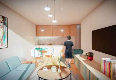EdNA proyecto en Playa Mansa,  apartamento de 1 dormitorio en venta gran terraza - Financiacion