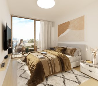 Apartamento de 1 Dormitorio al frente Parque Batlle - Montevideo