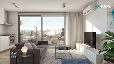 Proyecto Torre Oktubre en La Blanqueada, Venta Apartamento 2 dormitorios con amplia terraza