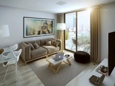 Apartamento de 1 dormitorio con terraza en zona Aguada, Proyecto Torre Quorum