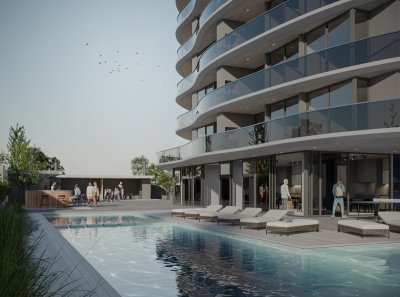 Lanzamiento, a solo metros de Playa Brava. Moderno diseño, piscina con vista al mar