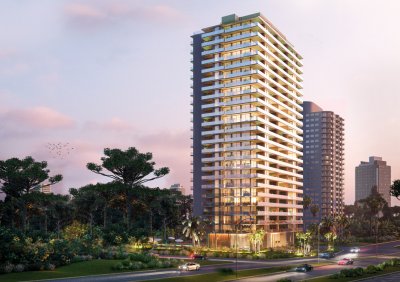 Piso alto, apartamento de 2 dormitorios en venta, lanzamiento con financiacion Punta del Este