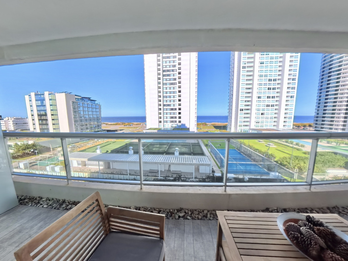 Alquiler temporada Apartamento 2 dormitorios vista al mar con parrillero propio