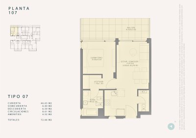 Venta en Obra. Peninsula de Punta del Este. Apartamento 1 dorm con garaje