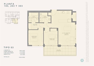 Venta en Obra. Peninsula de Punta del Este. Apartamento 2 dorm con garaje