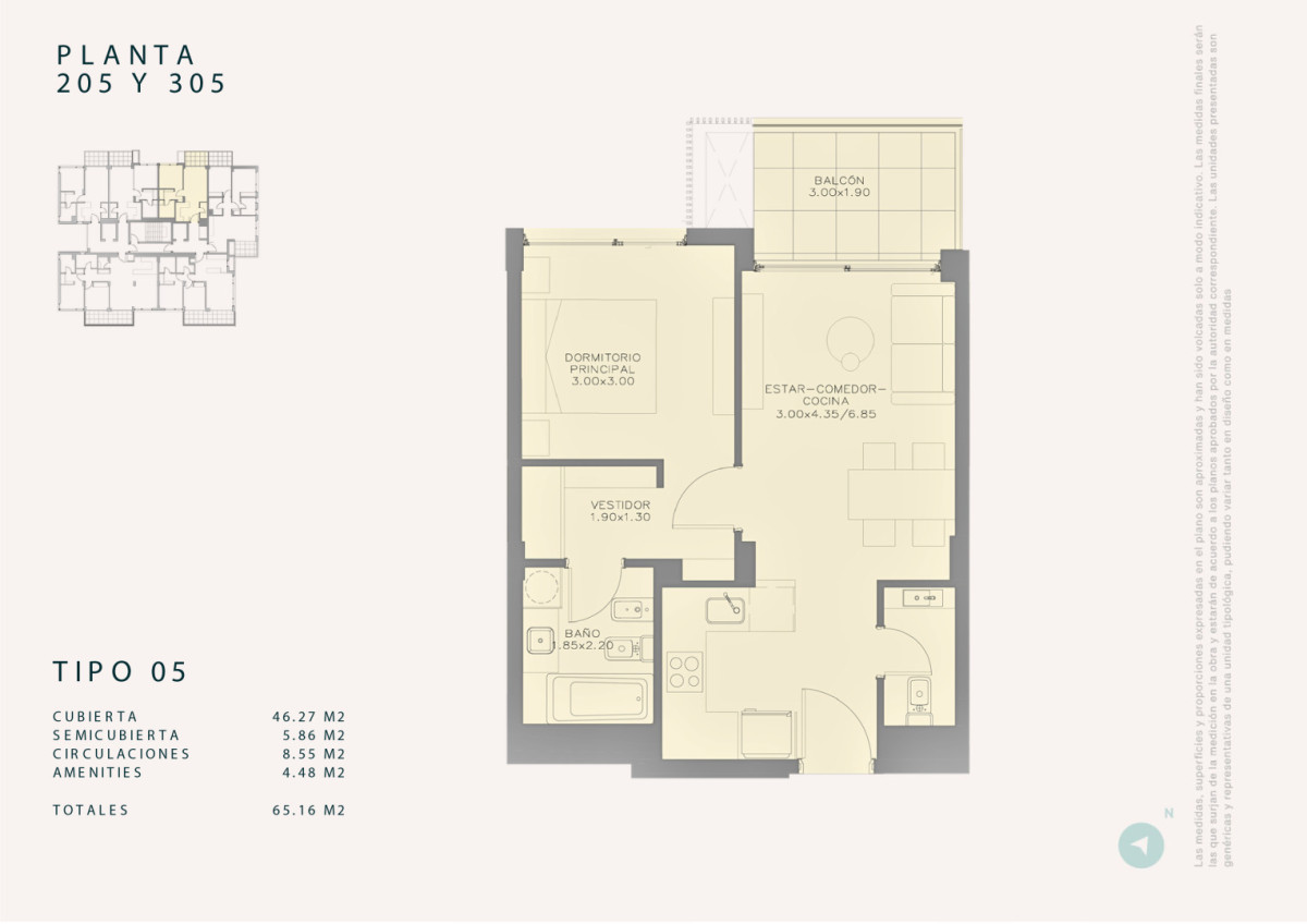Venta en Obra. Peninsula de Punta del Este. Apartamento 1 dorm con garaje
