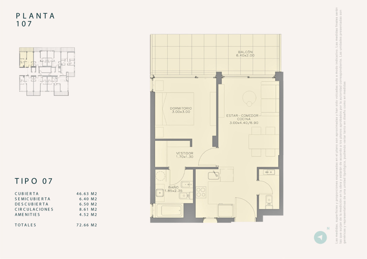 Venta en Obra. Peninsula de Punta del Este. Apartamento 1 dorm con garaje