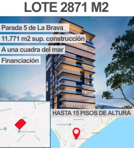 Lote Pda.5 Playa Brava frente al mar habilitado PB+15 pisos