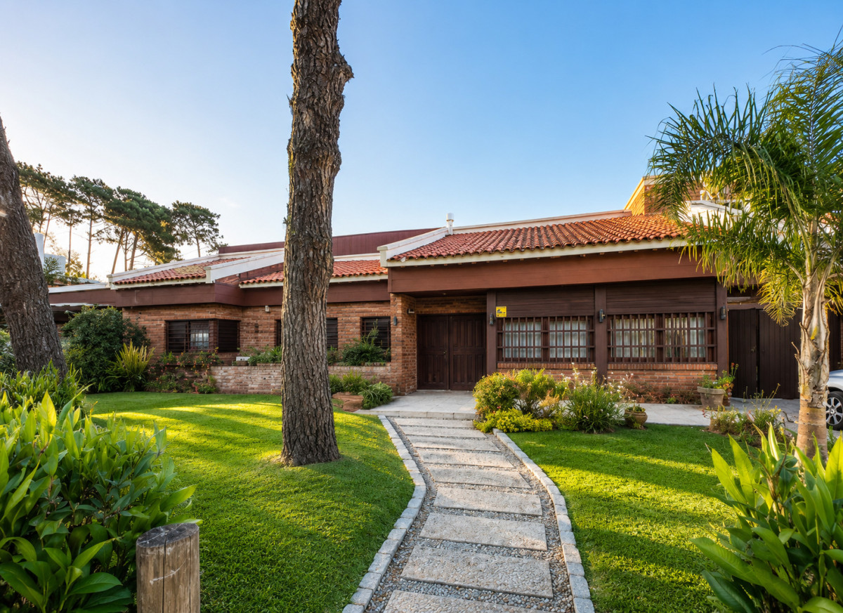 Casa de categoría en Playa Mansa a 800 metros del mar, 5 Dormitorios, Piscina Climatizada y Barbacoa. Punta del Este