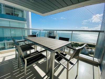 Venta y Alquiler Anual Piso alto 2D Mansa Punta con Amenities premium con vista espectacular 