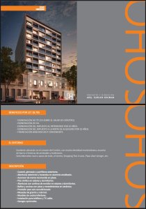 Venta apartamento, Cordon, 1 ambiente amplio con terraza, edificio con gym, co- work. parrileros en regimen de vivienda promovida, estrena abril  27