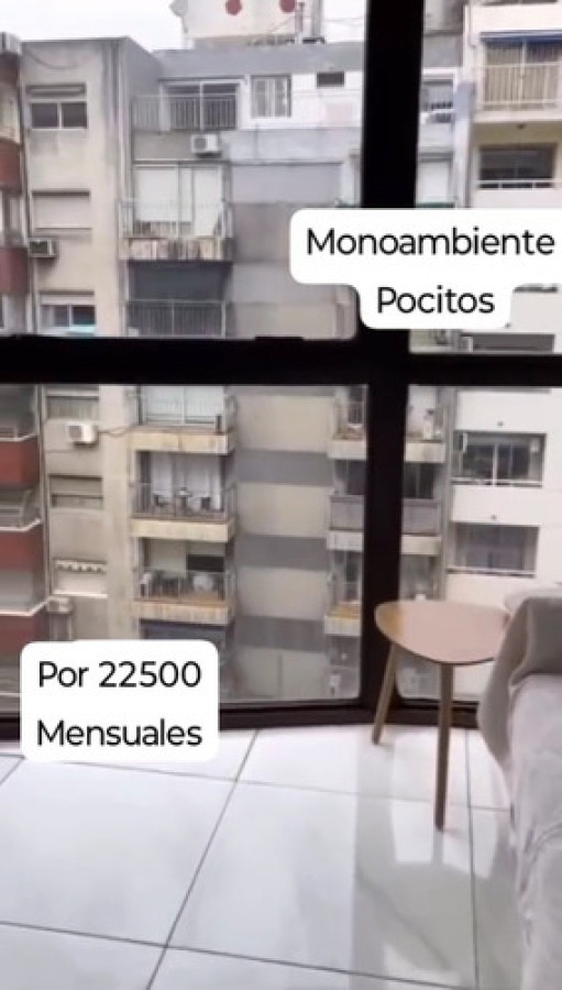 Alquiler Monoambiente Amoblado, Pocitos