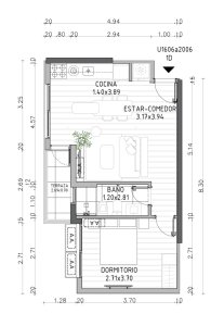 Apartamento en venta de 1 dormitorio en Roosevelt 