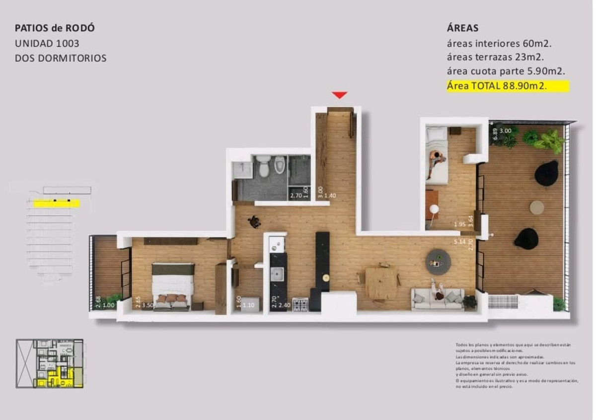Venta apartamento 2 dormitorios en Cordón, entrega diciembre 2026