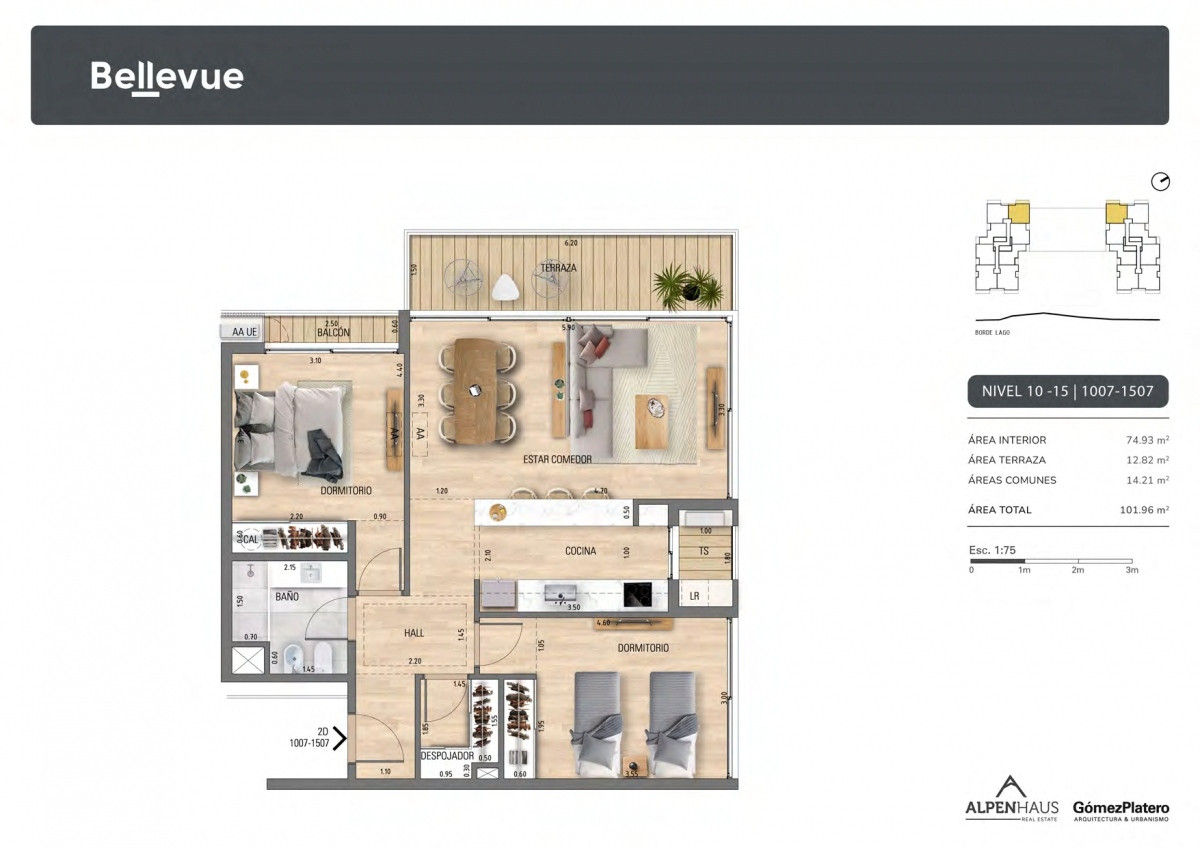 Venta apartamento 2 dormitorios en construcción en Carrasco