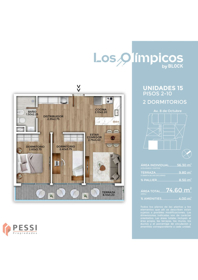 Venta apartamento 2 dormitorios