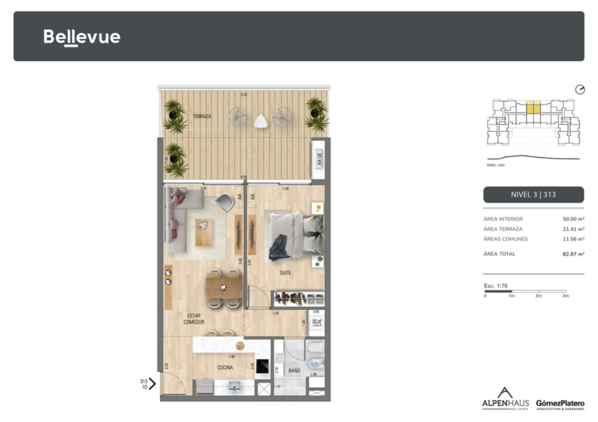 Venta apartamento 1 dormitorio en construcción en Carrasco