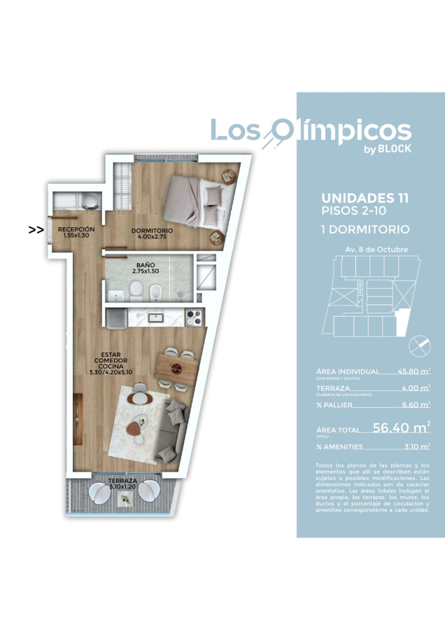 Venta apartamento 1 dormitorio