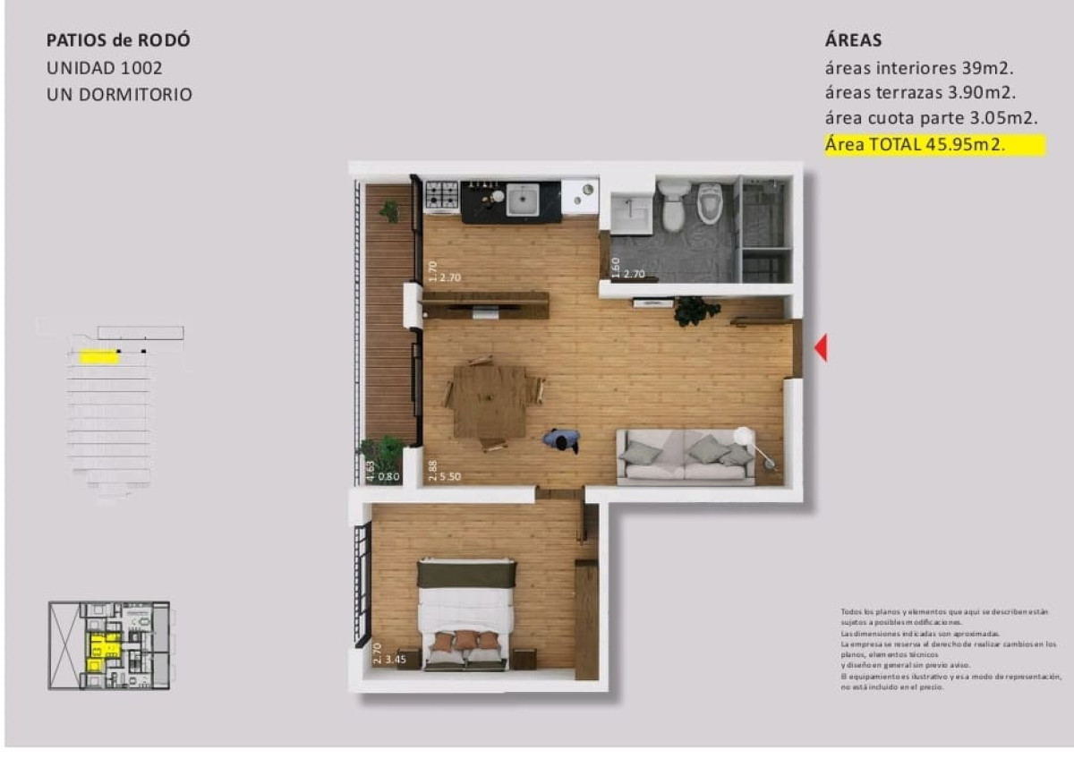 Venta apartamento 1 dormitorio en Cordón, entrega diciembre 2026
