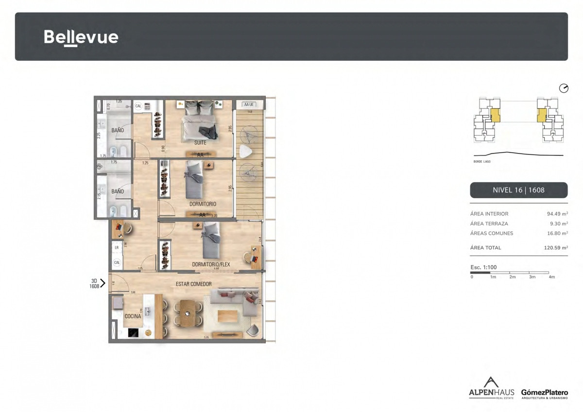 Venta apartamento 3 dormitorios en construcción en Carrasco