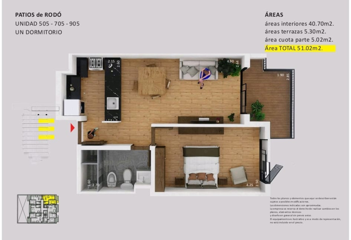 Venta apartamento 1 dormitorio en Cordón, entrega diciembre 2026
