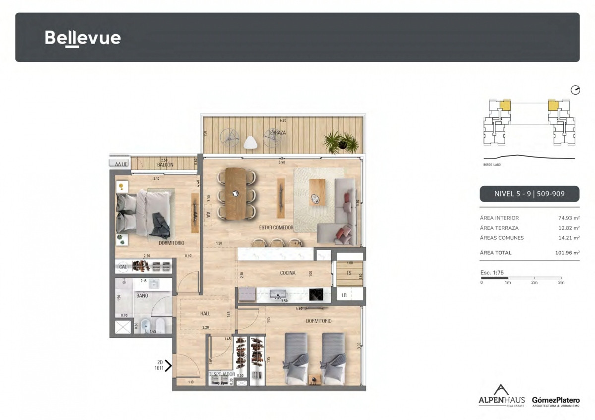 Venta apartamento 2 dormitorios en construcción en Carrasco
