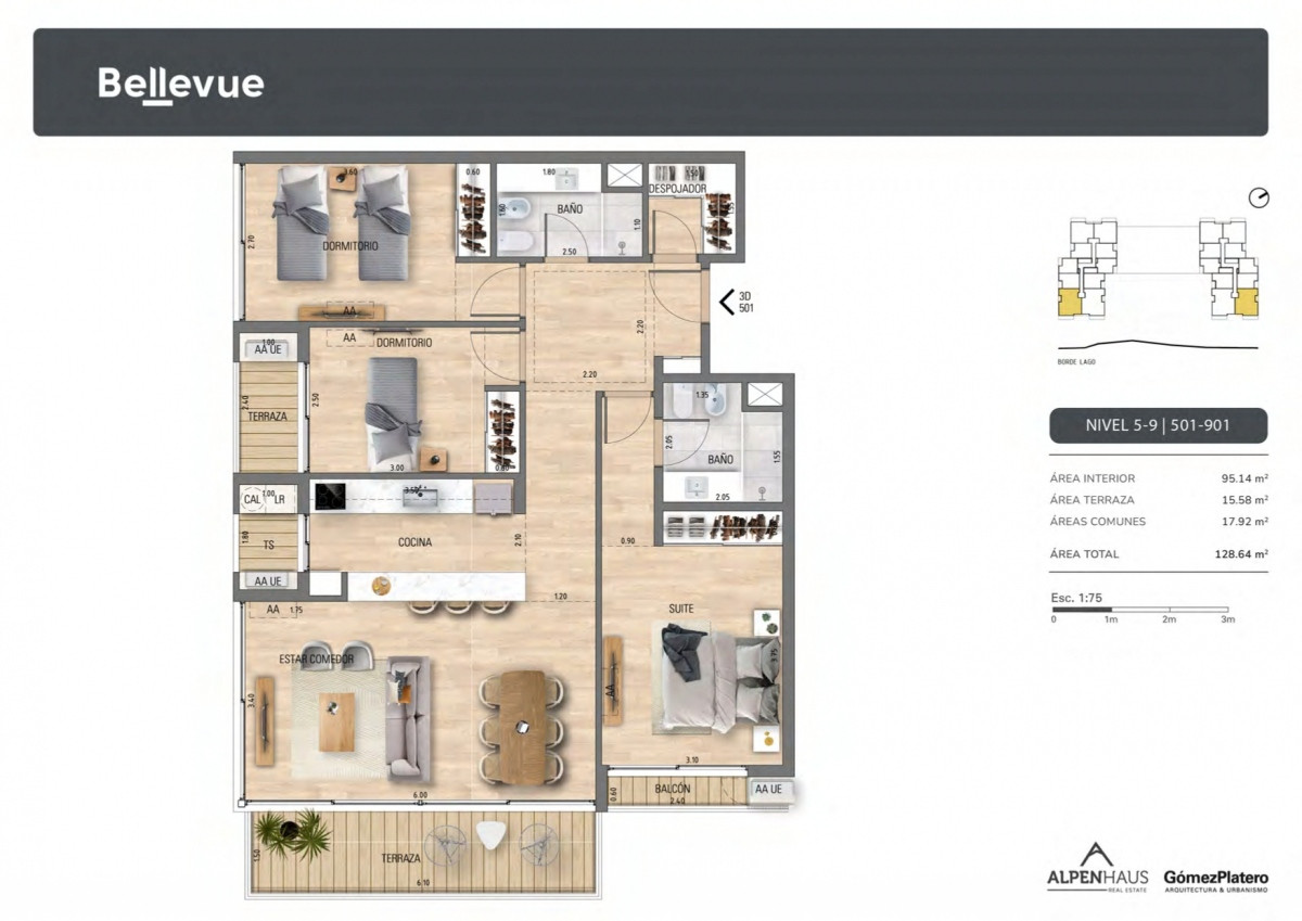 Venta apartamento 3 dormitorios en construcción en Carrasco