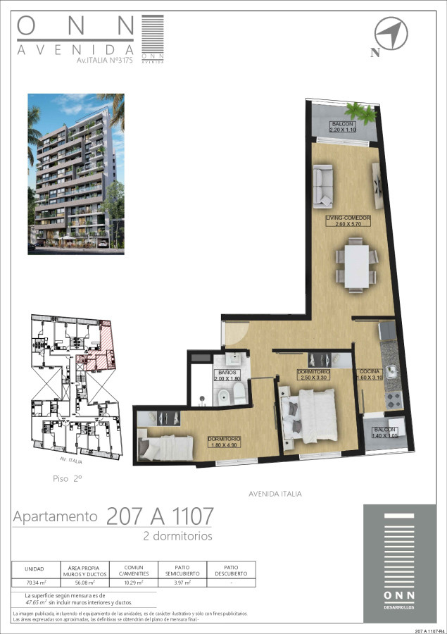 Venta apartamento 2 dormitorios 