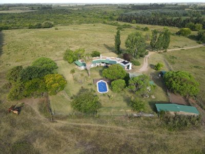 Chacra en Melilla, 10 has, casco de 3 dormitorios, 2 baños, piscina, galpón.