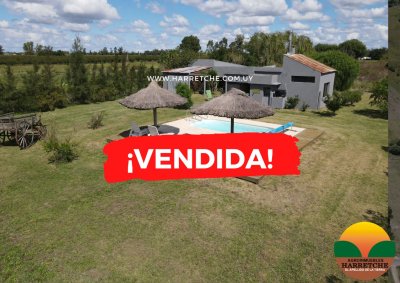 Chacra en Las Violetas, 2 has con casa, barbacoa, piscina