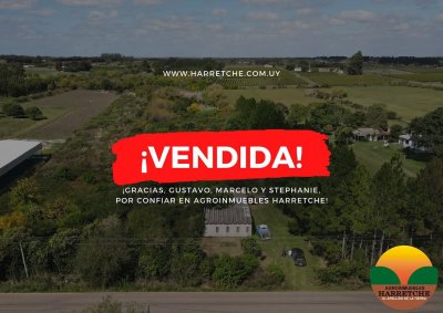 Chacra en Cuatro Piedras, 2 has con casa, galpón, muy buen lugar.