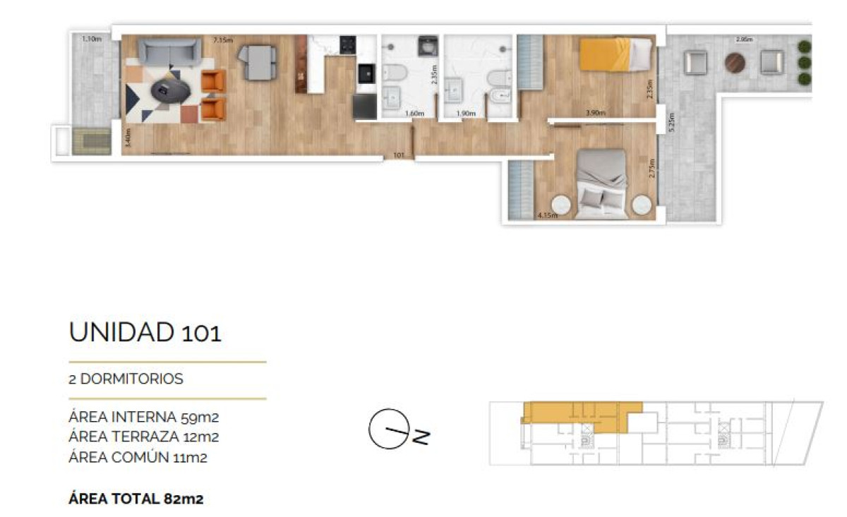 Monoambiente en Venta, NOSTRUM MALVIN TORRE 2
