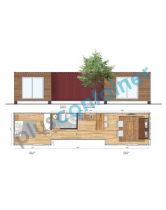 VENDO CASA CONTAINER, 1 DORMITORIO.