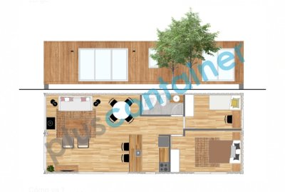 VENDO CASA CONTAINER, 2 DORMITORIOS, 