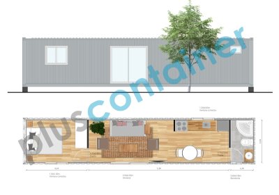 VENDO CASA CONTAINER 1 DORMITORIO.