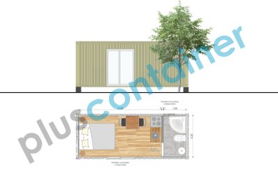 VENDO CONTAINER MONOAMBIENTE, MODULO 20 PIES.