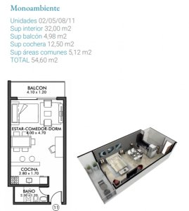 Monoambiente en venta